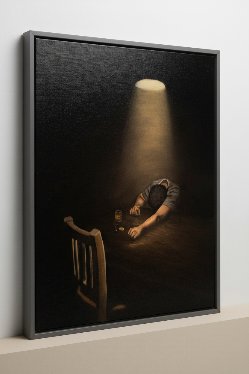 I'm Tired... | PRINT | Contemporary Figurative Fine Art | Mental Health Artwork | Emotional Wall Art
